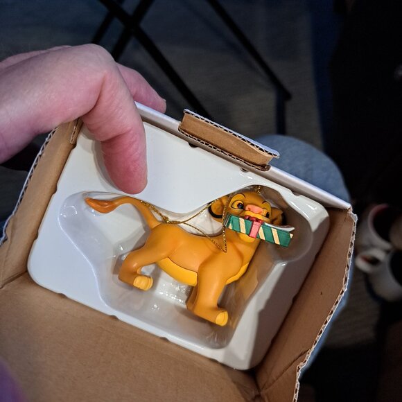 Disney Grolier Lion King Simba w/ gift Ornament with Box - Picture 6 of 6